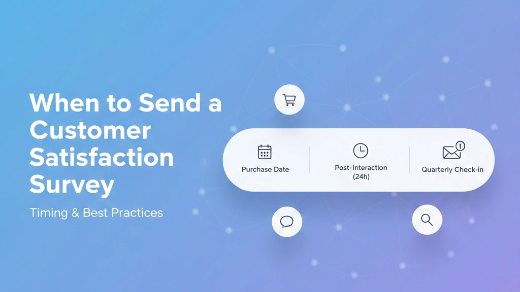 Timeline showing best times to send customer satisfaction surveys
